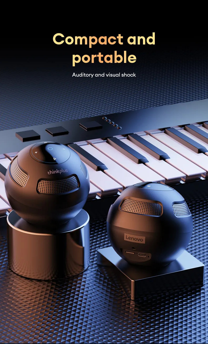 Ship From US Lenovo Bluetooth Speaker Portable Outdoor Long Endurance Home Music Player HiFi Stereo Surround Sound Box TS5