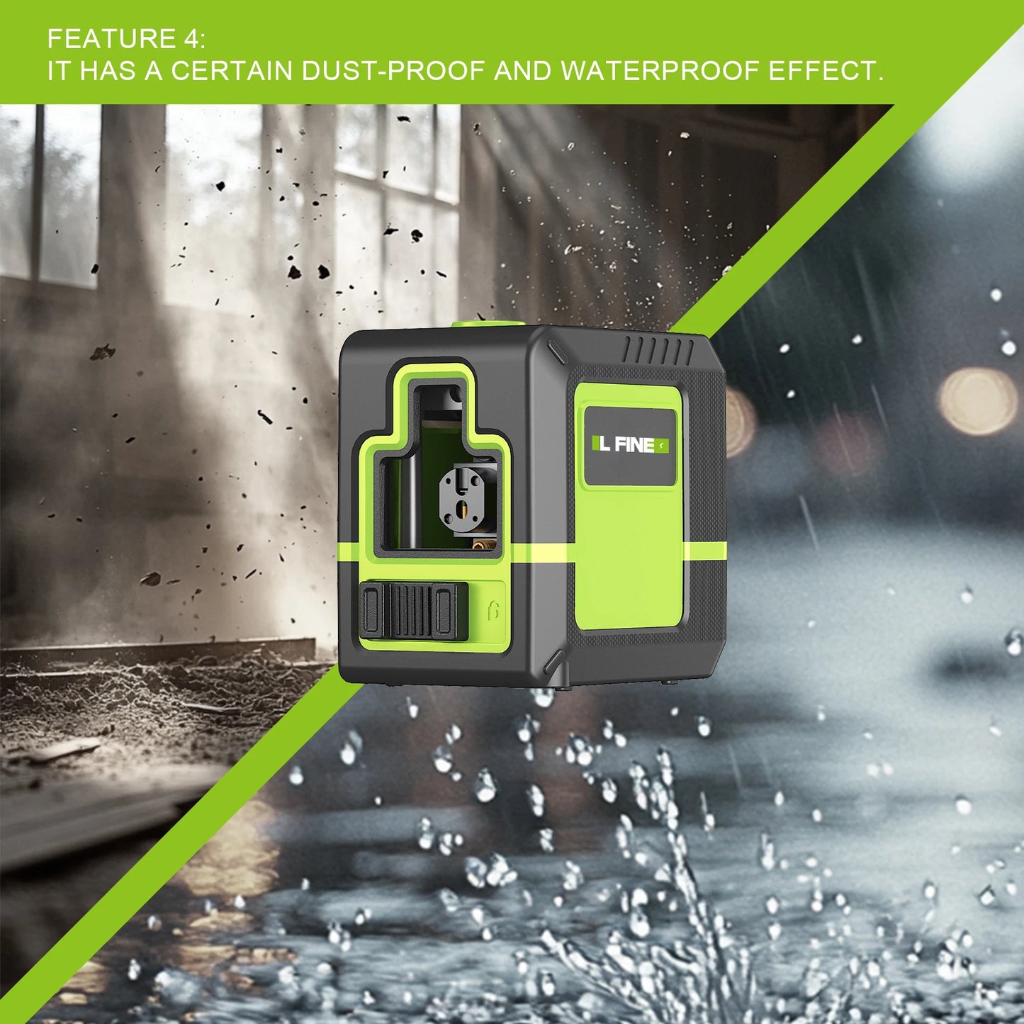 Lfine Laser Level 2 Lines with Tripod professional Level Laser Horizontal Vertical Nivel Laser automatic  360°Self-Leveling Tool