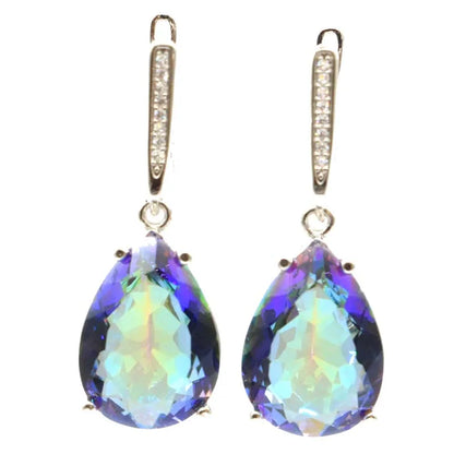 Buy 4 Get 1 Free Zultanite Color Changing Alexandrite Topaz Real Ruby Emerald Sapphire Mystic Topaz Silver Earrings Pendant