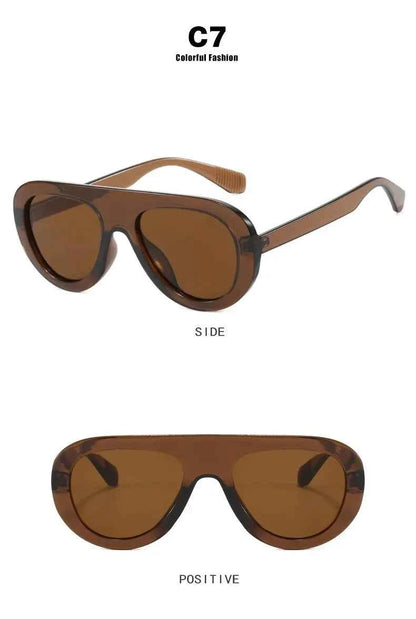 Y2K Retro Round Small Sunglasses Trendy Leopard Print Glasses Vintage Unisex Eyewear for Women Men Bold Fashion Accessories