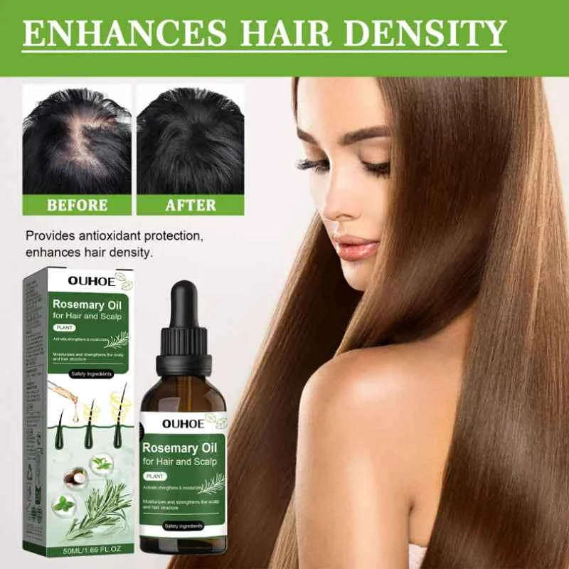 Rosemary Hair Growth Oil Anti Hairs Loss Treatment Mint Hair Strengthening Oil Nourishing Roots Regrowth Hair For Men Women 50ml