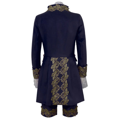 2025 New Medieval Vintage Prince Lace Suits for Men and Women, Halloween Performance Cosplay Three Piece Set(Blazer+Vest+Pants)