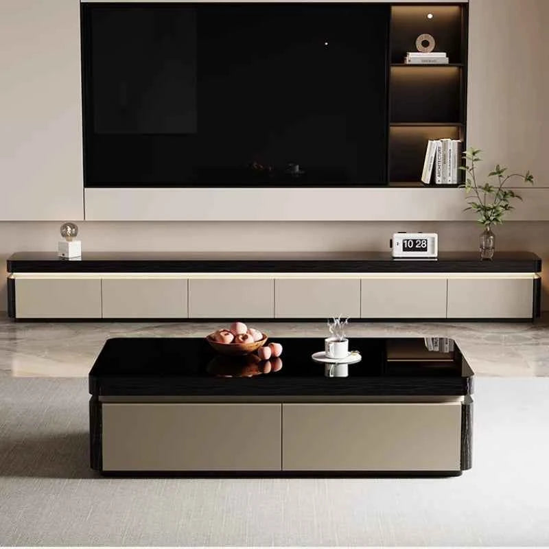 Elegant Space Saving TV Stand Eco Friendly Materials Sustainable Modern Aesthetics TV Stand Sliding Doors Living Room Furniture