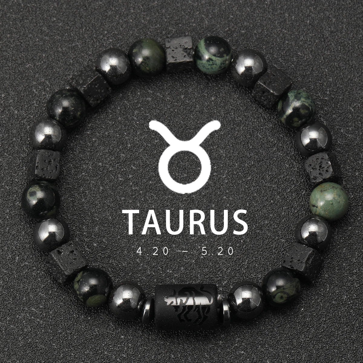 12 Zodiac Signs Natural Stone Bracelets Taurus Cancer Virgo Pisces Bracelets Ladies Men Couples Gift Bracelet aquarius
