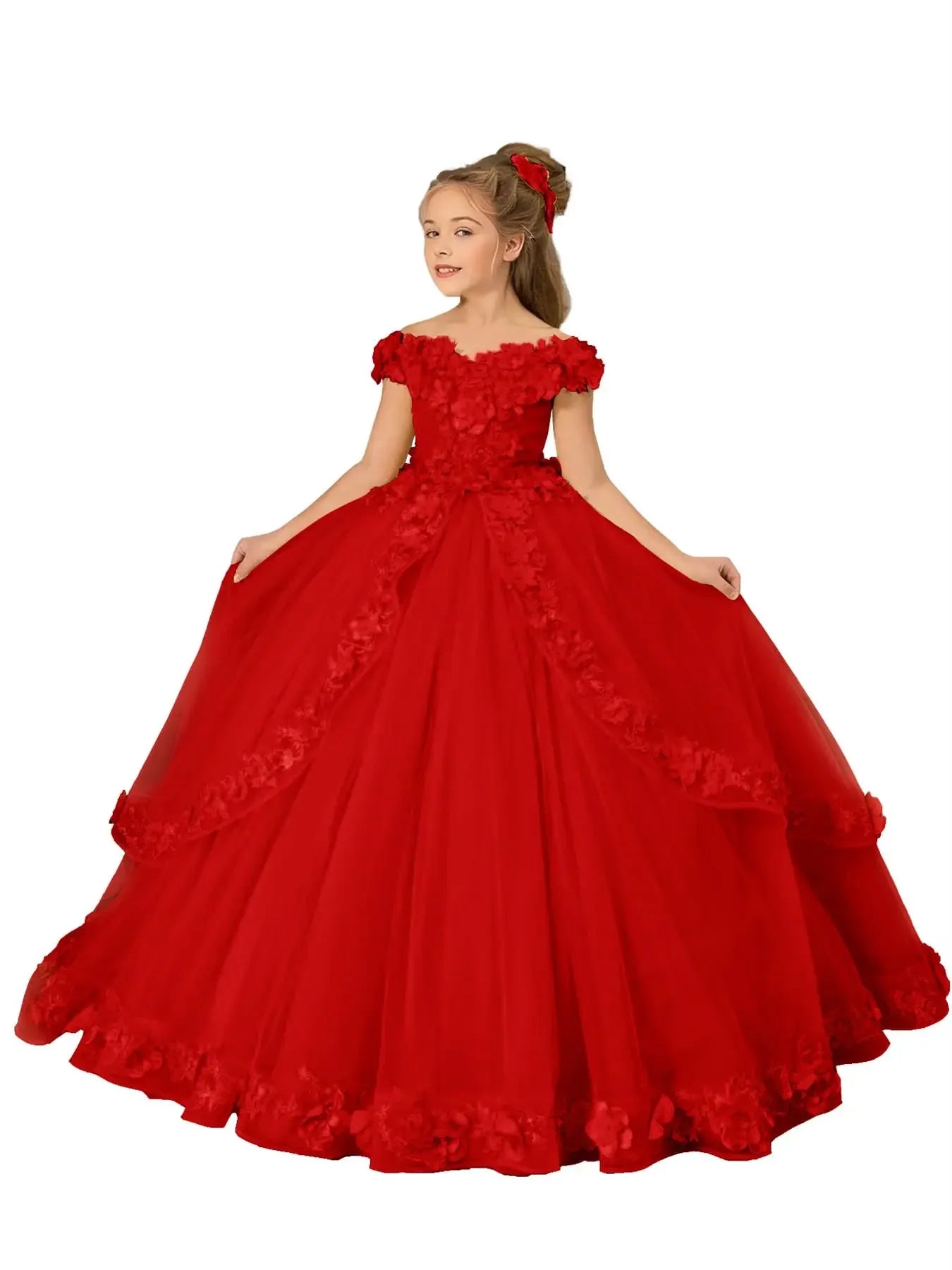 Customize Yellow Flower Girl Dresses Beading Appliqued Pageant Birthday For Girls First Communion Dresses Kids Prom Dresses