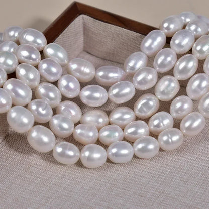 9-10-11mm AAAA Big Rice High Quality Natural Freshwater Pearl Rare Bead for Jewelry Make DIY Necklace Bracelet Accessory Factory - AMULET RING STORE