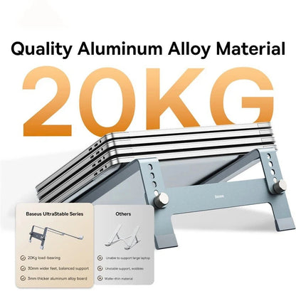 Baseus Laptop Stand Support for Notebook Aluminum Alloy 4 Gears Adjustable Vertical Stand For Macbook Air Pro 17'' Laptop Stand - AMULET RING STORE