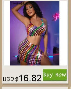 Sexy see through black rhinestone Crop Top Women 2025 Summer Sparkly fishnet beach Party Tank Top night club outfits Tops smock - AMULET RING STORE