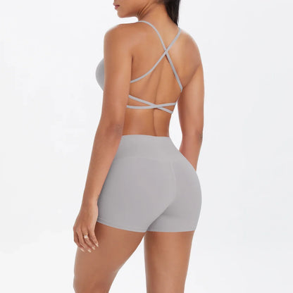 2PCS Yoga Set Nude Feeling Workout Sets Women Tracksuit Gym Push Up Fitness Running Workout Sportwear Sport Bra Leggings Suit