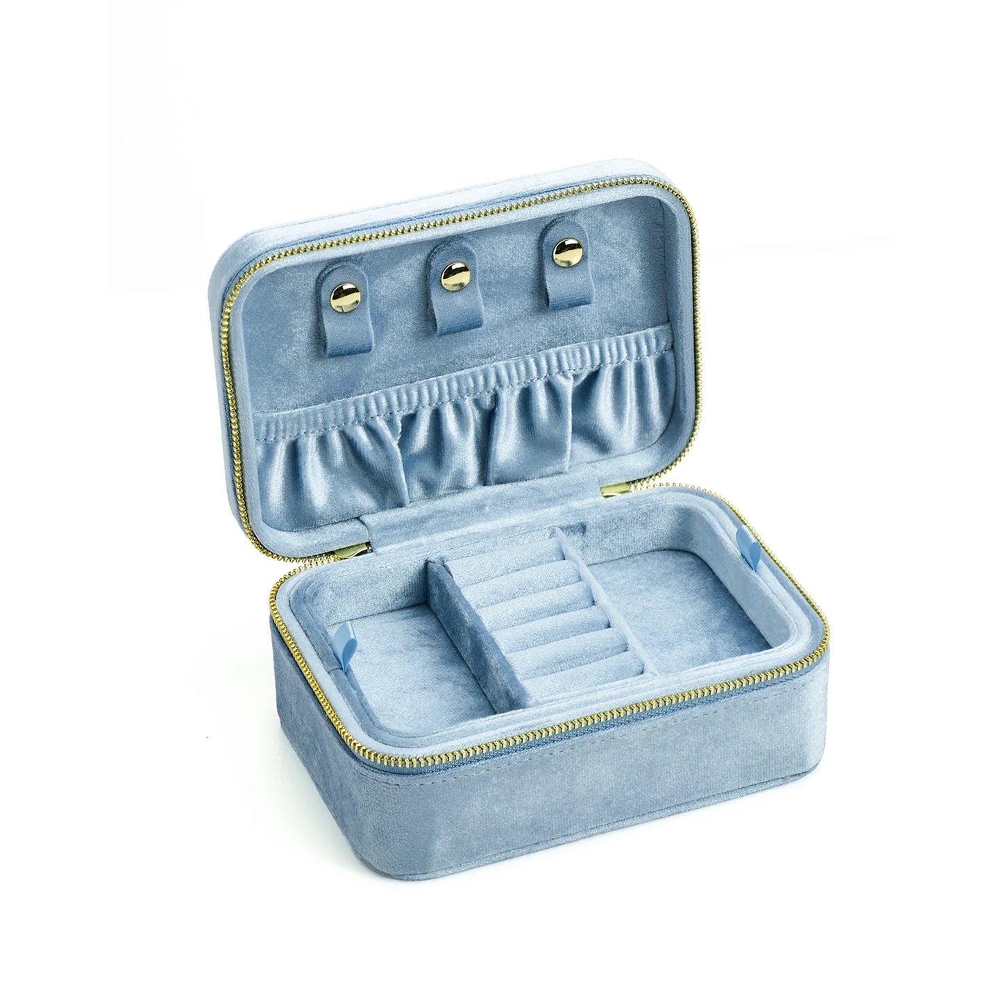 TAIMY Personalized Velvet Jewelry Box Double Layer Design High Capacity Travel Ring Necklace Earrings Jewellery Organizer - AMULET RING STORE