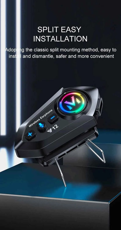 Bluetooth 5.4 Helmet Headset Wireless Hands-free Call Phone Kit Motorcycle Waterproof Earphone MP3 Music Player Speaker for Moto