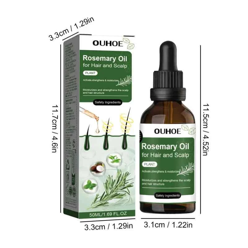 Rosemary Hair Growth Oil Anti Hairs Loss Treatment Mint Hair Strengthening Oil Nourishing Roots Regrowth Hair For Men Women 50ml