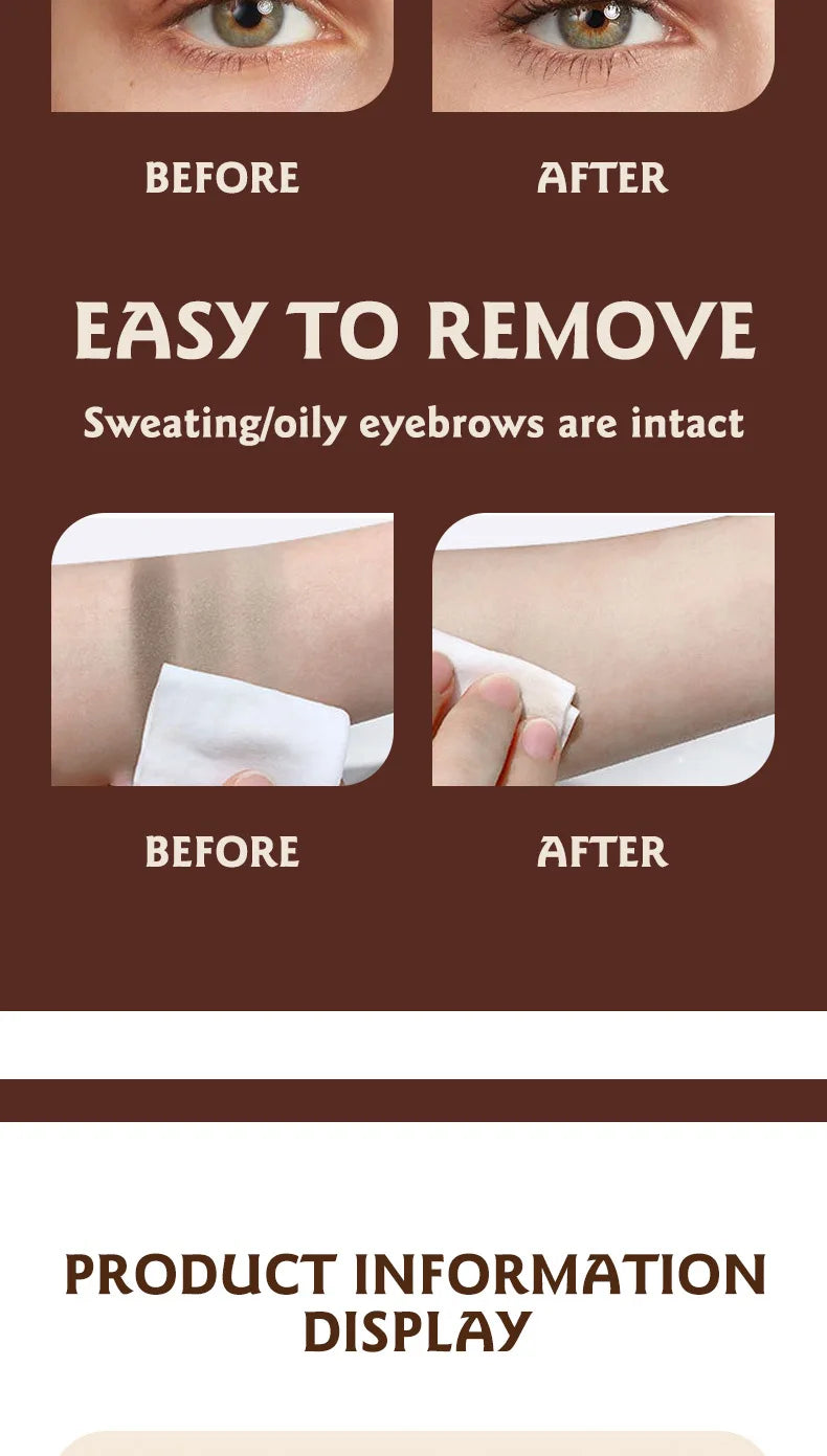 3 in 1 Three Color Eyebrow Powder Waterproof Sweat Proof Non Fading Suitable for Nose Shadow Highlights Cosmetics Women Makeup - AMULET RING STORE