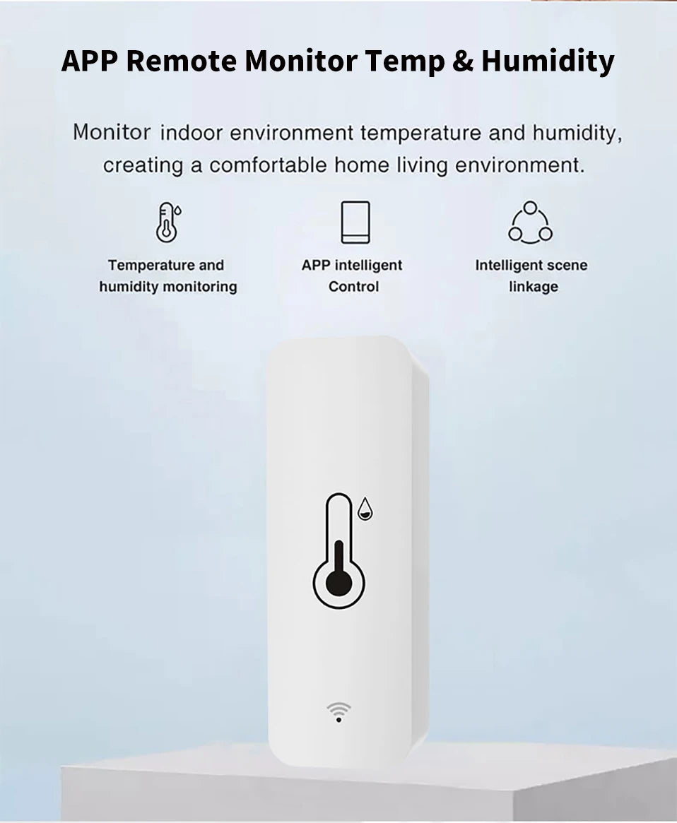 Tuya Zigbee/WiFi Temperature And Humidity Sensor Indoor Smart Home Smart Life Work With Alexa Google Assistant voice control - AMULET RING STORE