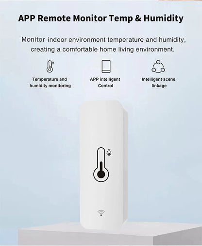 Tuya Zigbee/WiFi Temperature And Humidity Sensor Indoor Smart Home Smart Life Work With Alexa Google Assistant voice control - AMULET RING STORE