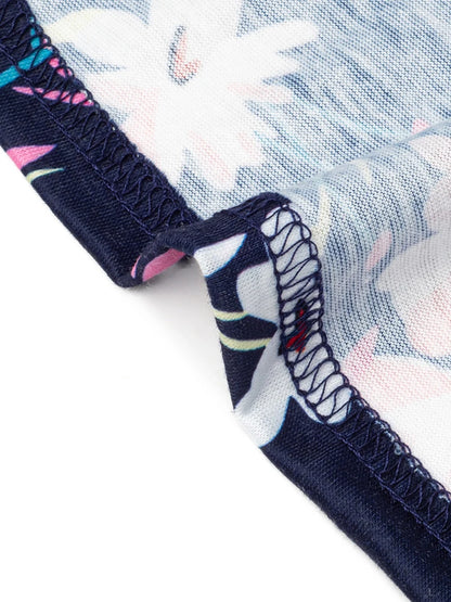 Nice-forever Vintage Elegant Floral Print Pleated Round neck vestidos A-Line Pinup Business Party Women Flare Swing Dress A102