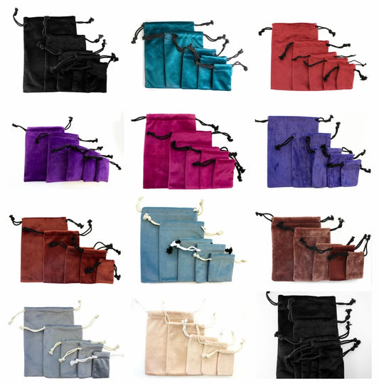 Multi Color Velvet Bag Jewelry Packing Velvet Drawstring Pouches Jewelry Gift Bags Display Chain Ring Packing Bags As Gift 1pcs - AMULET RING STORE