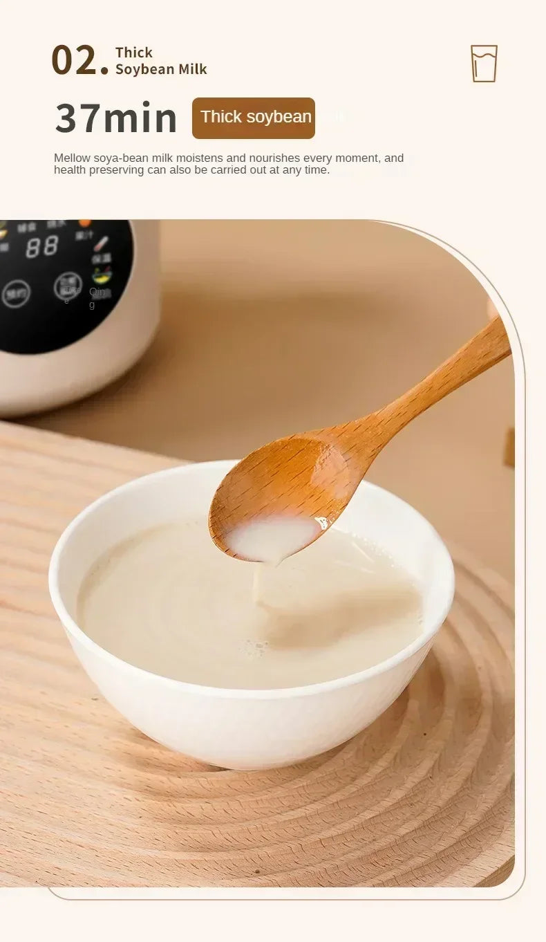220V Electric Soybean Milk Machine Automatic Intelligent Food Blender Fruit Juicer Water Boiling Kettle Rice Paste Maker - AMULET RING STORE