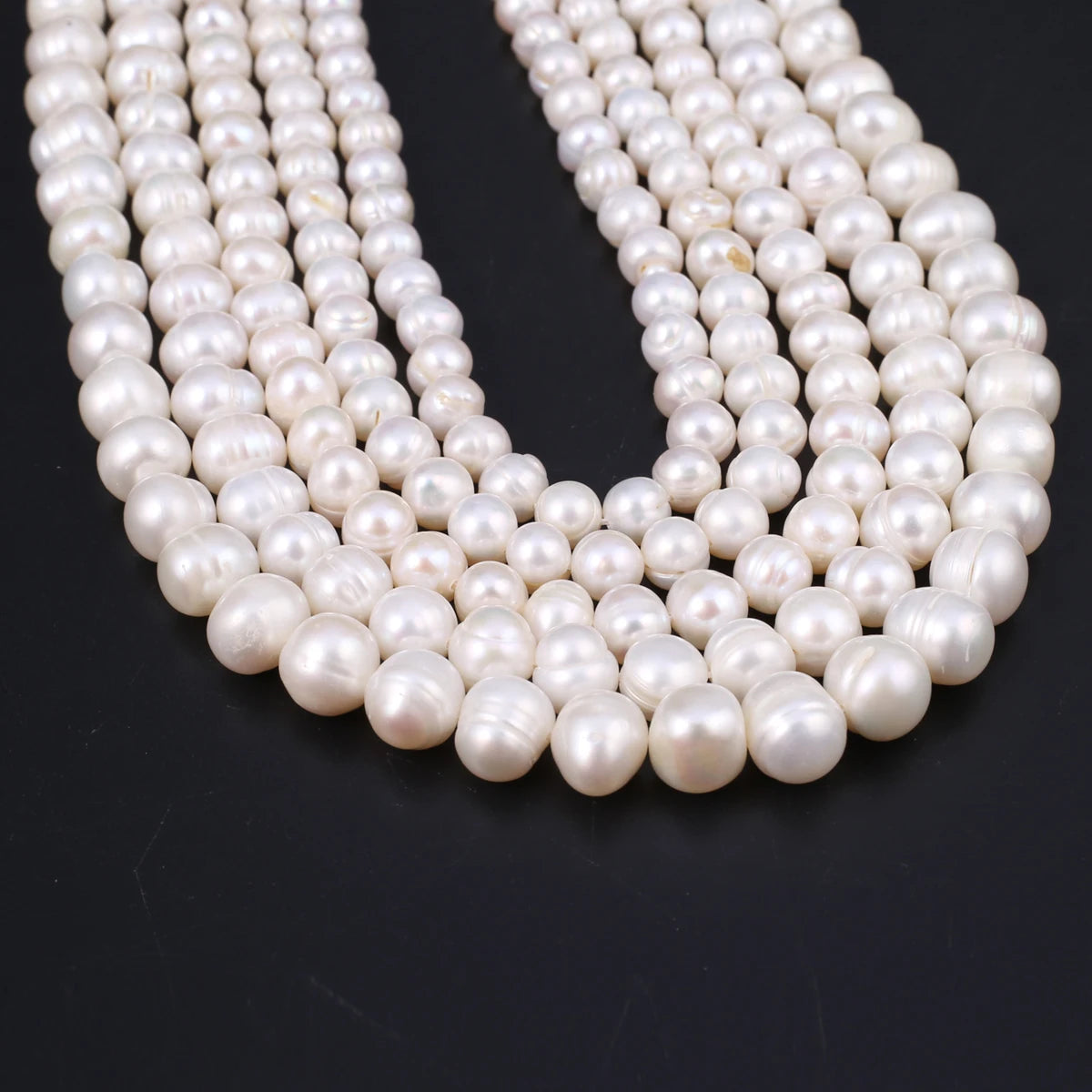 Natural Freshwater Pearl Beads Rice Round Shape Isolation Loose Beaded for Jewelry Making DIY Bracelet Necklace Accessories Gift - AMULET RING STORE