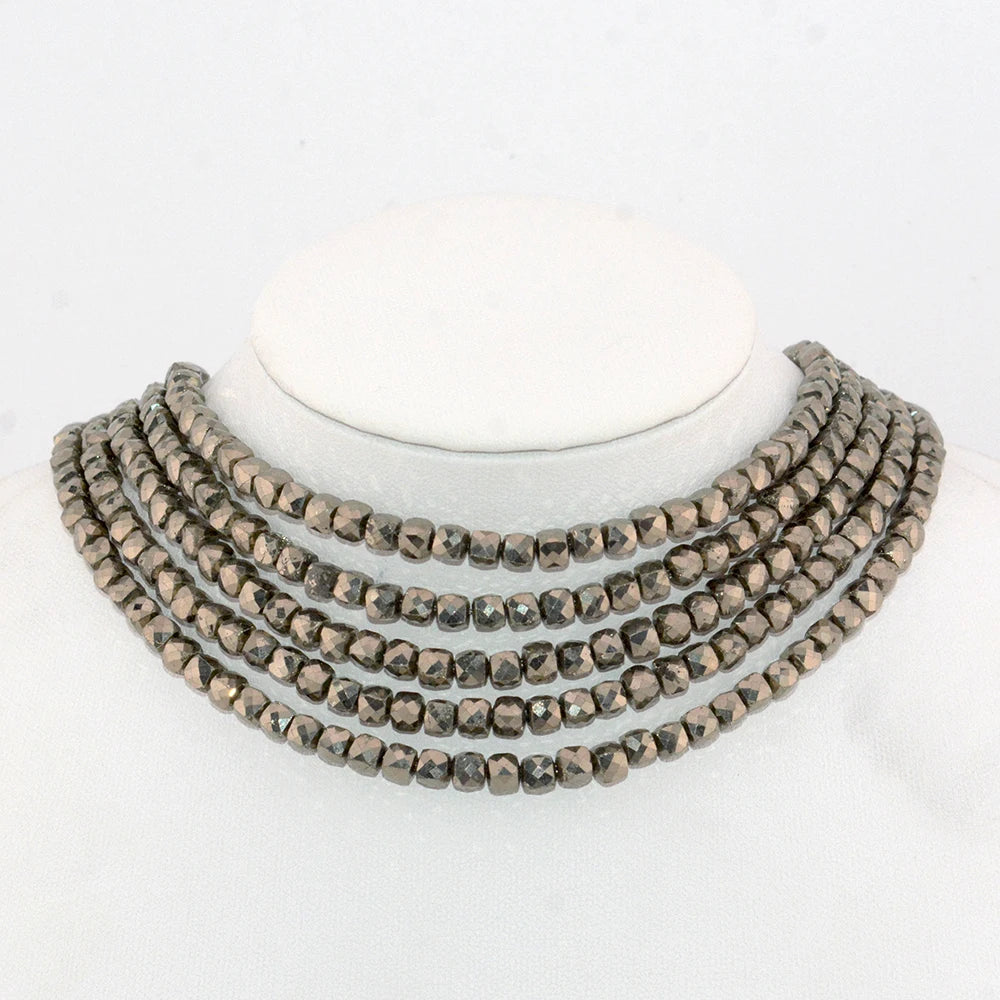 Natural Pyrite Faceted Round / Rondell Beads 2mm,3mm,4mm,1x2mm,2x3mm，for Jewelry Making Bracelet Necklace Beads DIY Wholesale - AMULET RING STORE