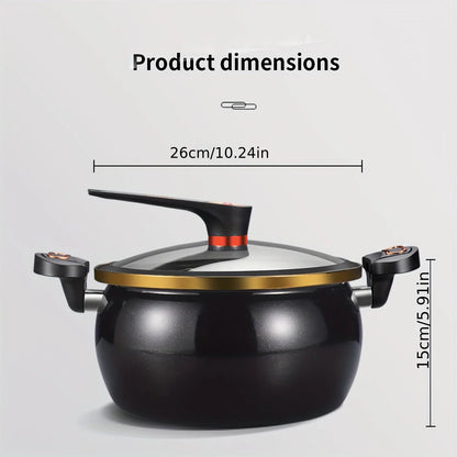 Large 1.85 Gal Soup Pot, 26cm/10 Inch - Versatile for Cooking & Stewing, Gas & Induction Compatible