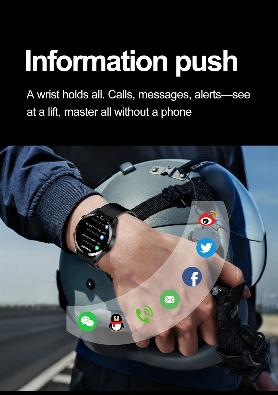 New Business Smart Watch Men 1.53 inch Full Screen Touch Multi Sport Mode ECG+PGG Sport Waterproof Bluetooth Call Smartwatches