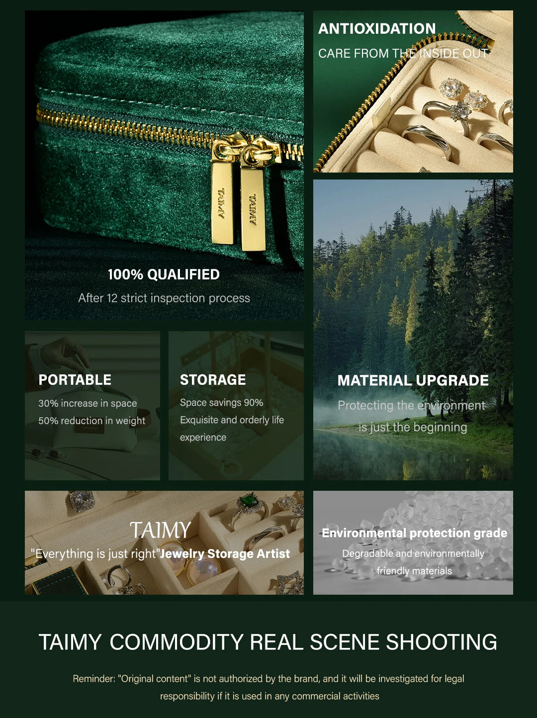 TAIMY Personalized Velvet Jewelry Box Double Layer Design High Capacity Travel Ring Necklace Earrings Jewellery Organizer - AMULET RING STORE