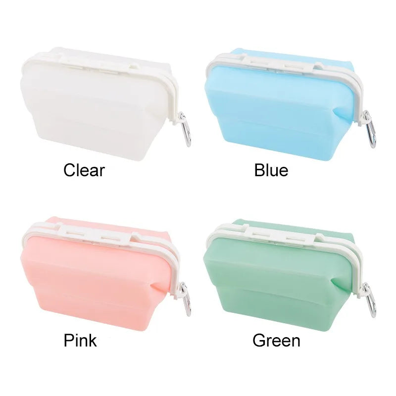 1500ML Foldable Silicone Storage Bag,Reusable Food Grade Crisper Box,Fresh-keeping Picnic Box,Microwave Heating Available - AMULET RING STORE