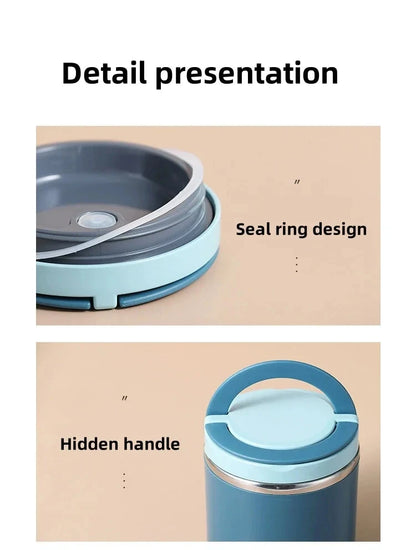 630/1000ml Food Thermal Jar Insulated Soup Cup Thermos Containers Stainless Steel Lunch Box Thermo Keep Hot for School Children - AMULET RING STORE