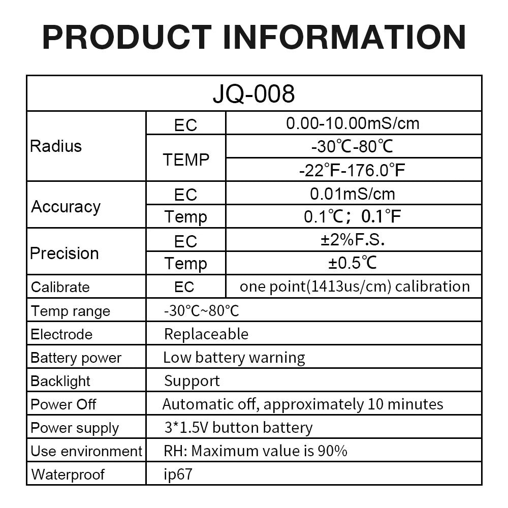 2 In 1 Soil EC Meter Handheld Digital Soil Tester Multifunction EC Temp Detector Backlit Soil EC Analyzer for Garden Greenhouse - AMULET RING STORE