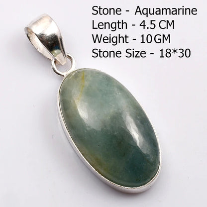 Genuine  Amaquarine  Pendant Hand Made Women Jewelry gift