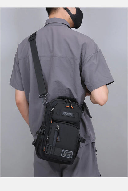 Male Multifunctional Sports Chest Bag Men's Lightweight Handbag  Multi Pockets Outdoor Hiking Climbing Cycling Crossbody Bags