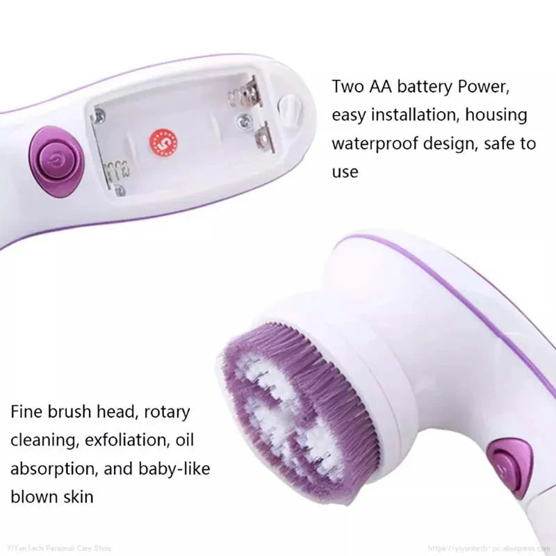 Multi-function Facial Cleansing Brush Set Vibrating Wireless Electric Face Cleansing Brush