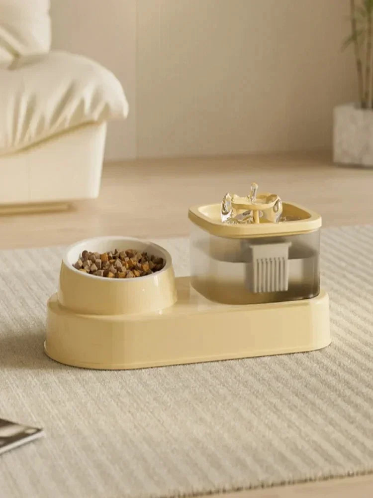 Auto Filter Mute 2-in-1 Pets Water Fountain USB Electric Cat Drinker Bowl Pet Feeder Recirculate Filtring Drinker for Cats Water - AMULET RING STORE