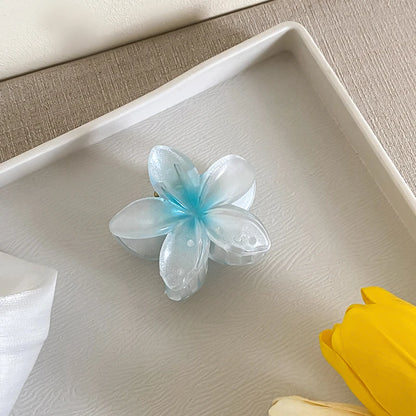 AISHG Fashion Women Flower Hair Claws Hawaiian Gradient Hair Clips Vacation Beach Style Hairpins Hair Accessories - AMULET RING STORE
