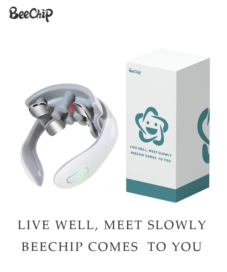 Neck Massage Intelligent Charging Heating Hot Pressing Magnetic Pulse Fashion Multi User Usage Portable Pulse Neck Massager
