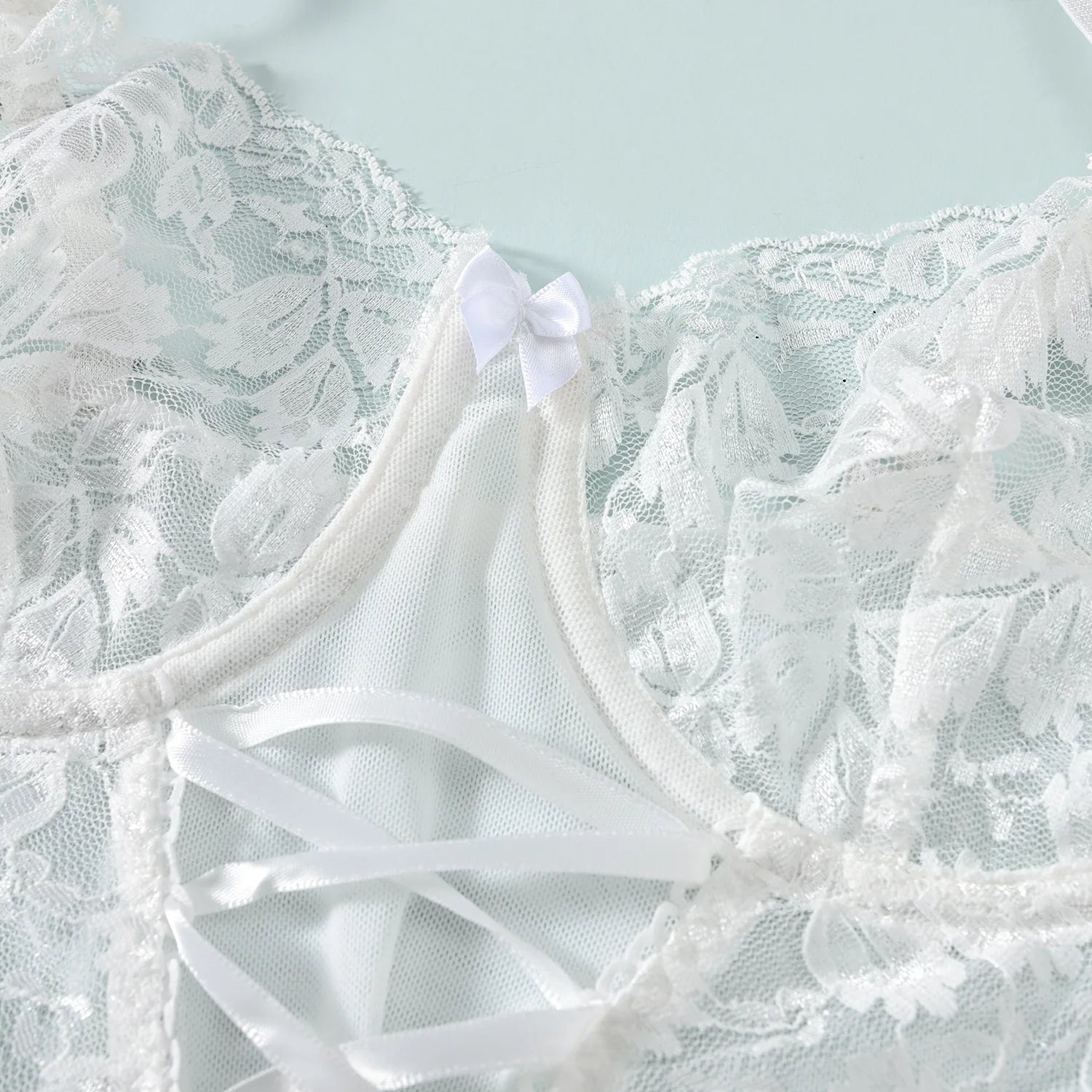 SINGREINY Nightwear Lace Sexy Suit Strap Sleeveless Bandage Short Dress+Thongs 2024 Ladies Transparent Erotic Nightdress Sets - AMULET RING STORE