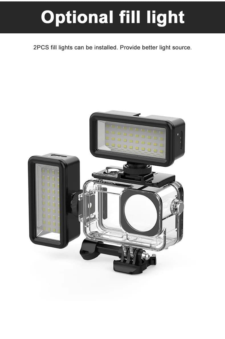 For DJI Osmo Action 4 Waterproof Case 40M Deep Diving Underwater Housing Shell for DJI Osmo Action 4 3 Action Camera Accessories - AMULET RING STORE