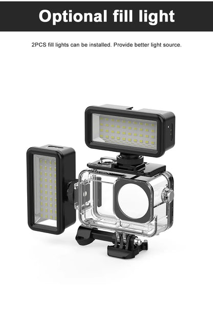 For DJI Osmo Action 4 Waterproof Case 40M Deep Diving Underwater Housing Shell for DJI Osmo Action 4 3 Action Camera Accessories - AMULET RING STORE