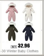 -30 Winter Baby Clothes Thicken Warm Jumpsuits Snowsuits Girl Boy Hooded Jacket Waterproof Rompers Ski Suits Kids Coat Outerwear - AMULET RING STORE