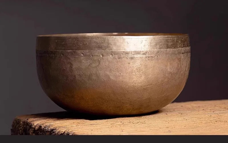 Old Singing Bowl Copper Nepal Handmade Tibetan Bowls Retro Yoga Meditation Buddhism Sound Bowl Portable Zen Music Instrument - AMULET RING STORE