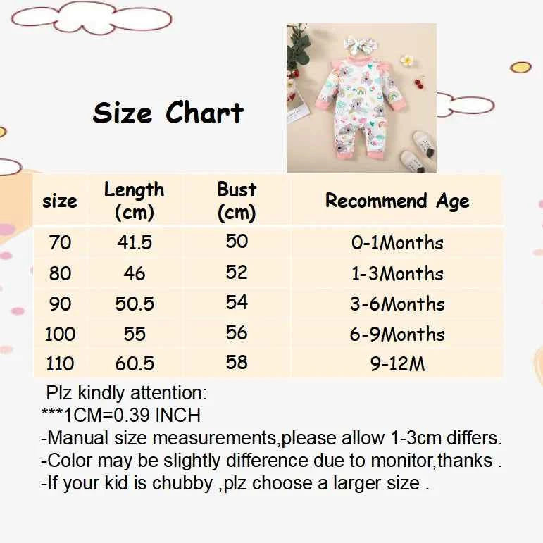 Newborn Baby Girl Bodysuit Cute Little koala Bodysuit+Headband2pcs fit 1-12Months Lnfant Baby Spring and Autumn Crawler Suit