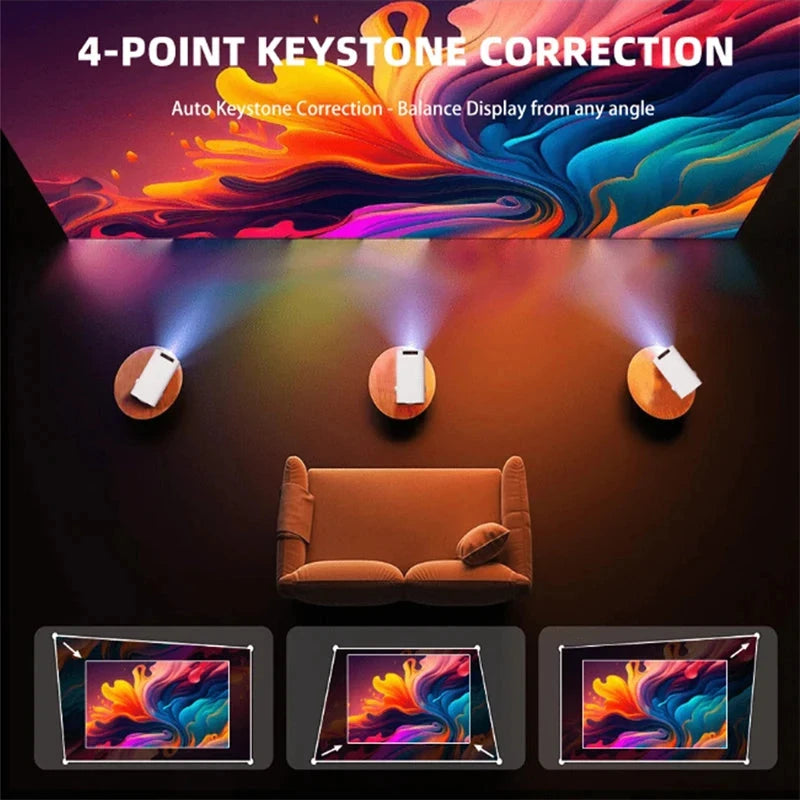 TAIDU Smart Mini LED Projector Full Hd 1280*720P Android 11 BT5.2 5G·iMAX Home Theater Halloween Gift Support 1080P 4K Projector