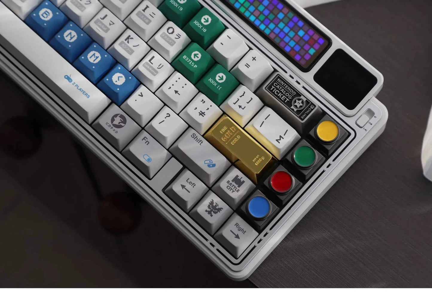 Gold Bar Shape Theme Keycaps Set Zinc Alloy Enter Key Cherry Profile Custom Original Handmade Keycaps for Mechanical Keyboard