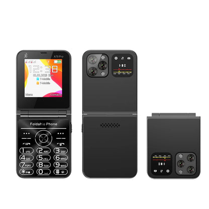 SERVO A70 Pro 3G Network Foldable Phone Speed Dial Call Recording FM Radio Flashlight Key 2.6" Screen Flip Phones 2 SIM Standby