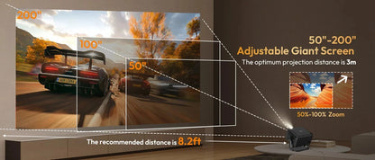 XGODY 4K Native 1080P AUTO Focus WiFi6 Android 11 Projector 500 ANSI HD Home Theater Cinema for Home