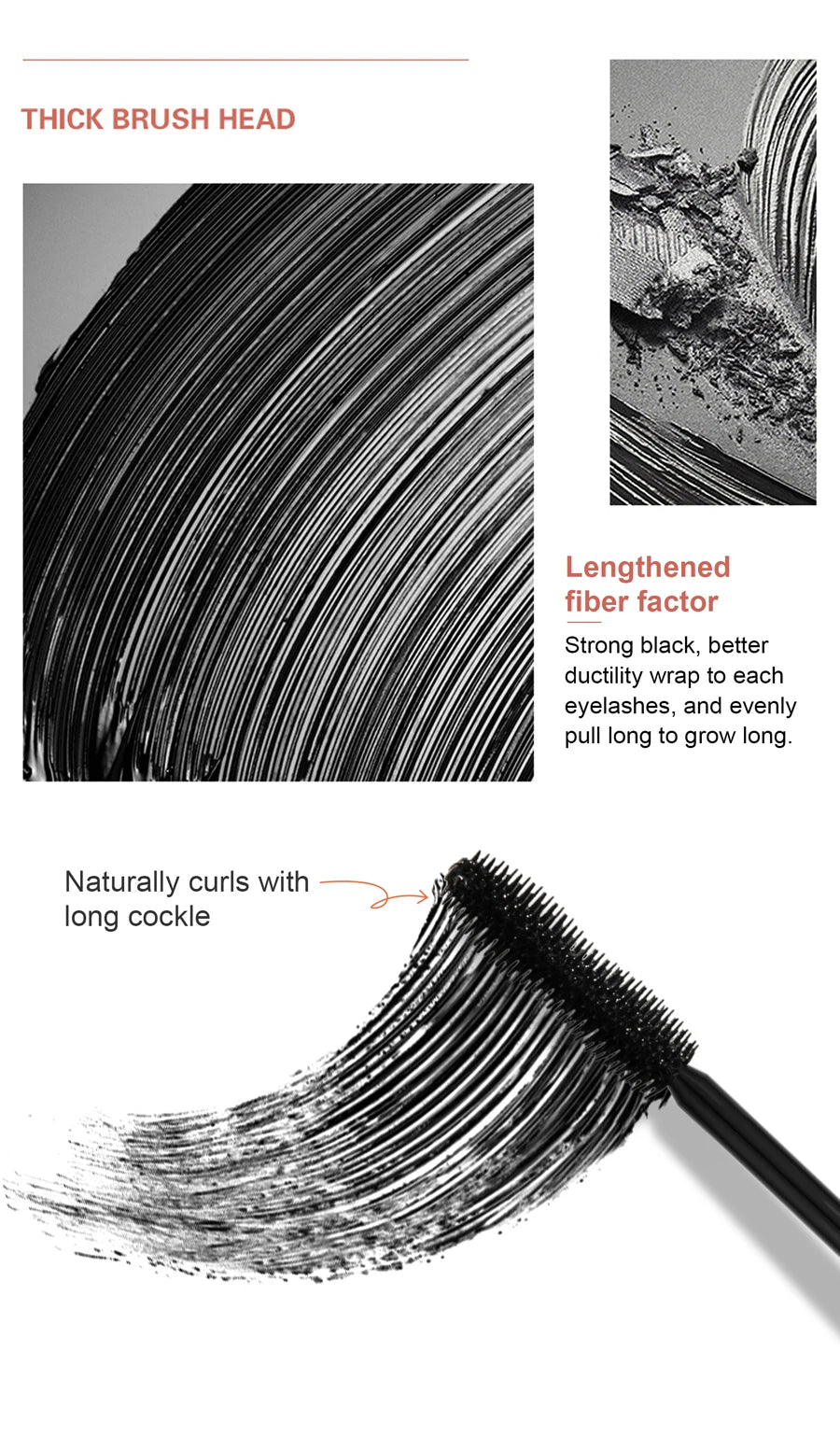 Waterproof 4D Diamond Shine Volume Curl Mascara Luxury Style Smudge-proof Eye Makeup for All Skin Types Eye Cosmetics - AMULET RING STORE