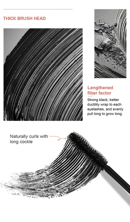 Waterproof 4D Diamond Shine Volume Curl Mascara Luxury Style Smudge-proof Eye Makeup for All Skin Types Eye Cosmetics - AMULET RING STORE