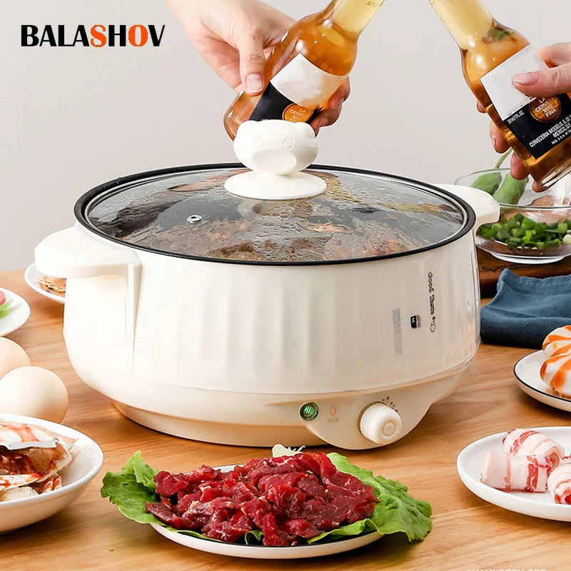 1.7L Multicooker Single/Double Layer Electric Pot 1-2 People Household Non-stick Pan Hot Pot Rice Cooker Cooking Appliances - AMULET RING STORE