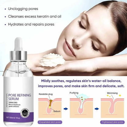 Pore Shrinking Serum Face Removing Large Pores Tightening Facial Pore Minimizing Essence Skin Care Beauty Firm skin - AMULET RING STORE